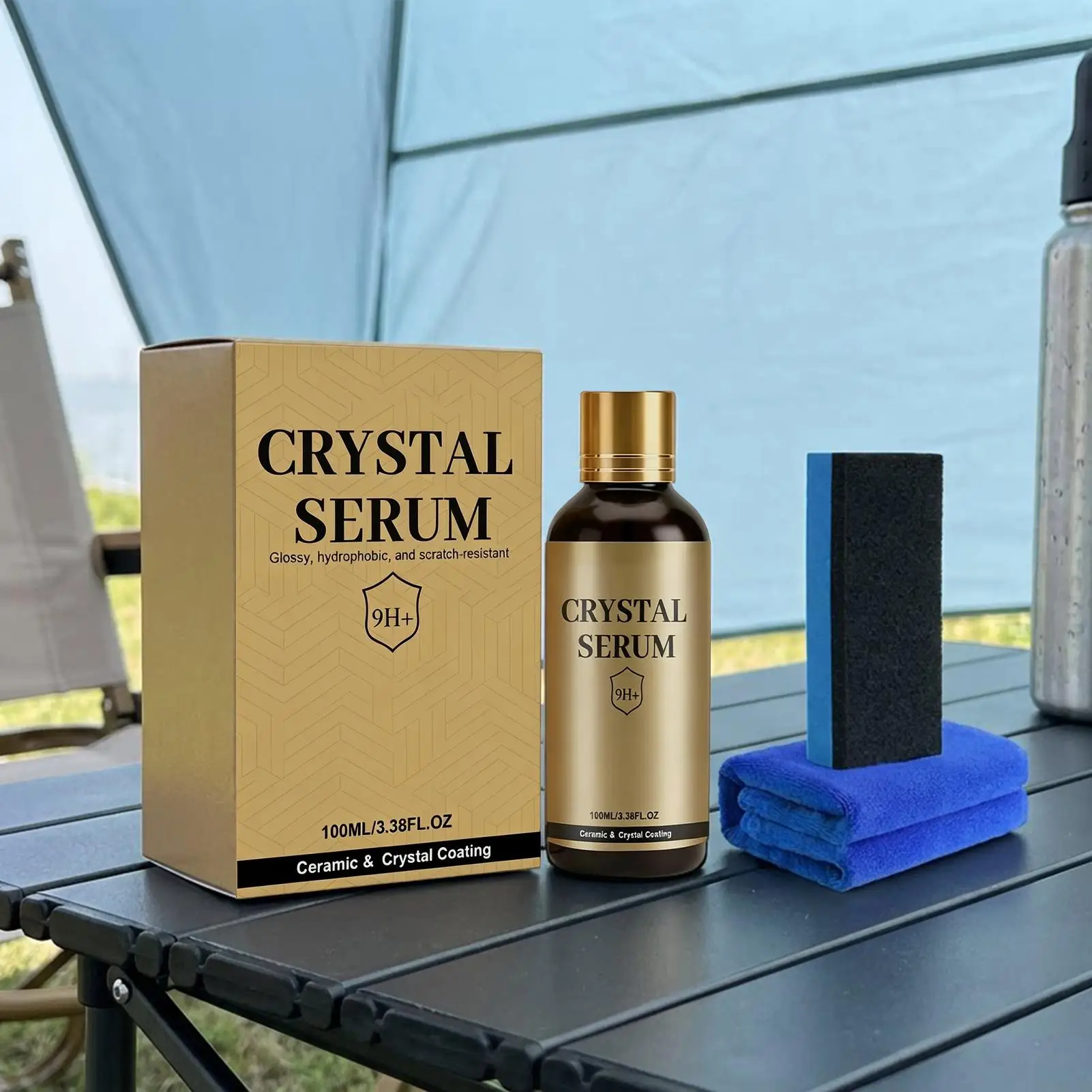 Car Ceramic Coating 100ml Hydrophobic Paint Gloss, Anti-Scratch Crystalcoating For Auto Detailing Professional & Daily Car Care