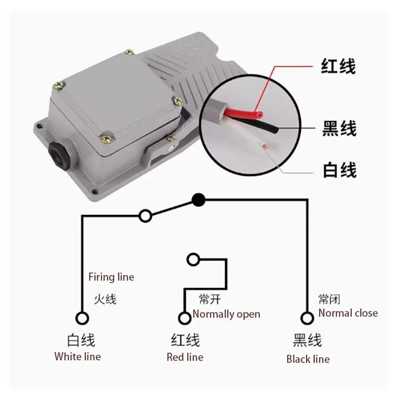 Tfs-402(Lt3) Foot Switch Self-resetting Foot Pedal Switch With Aluminum Housing