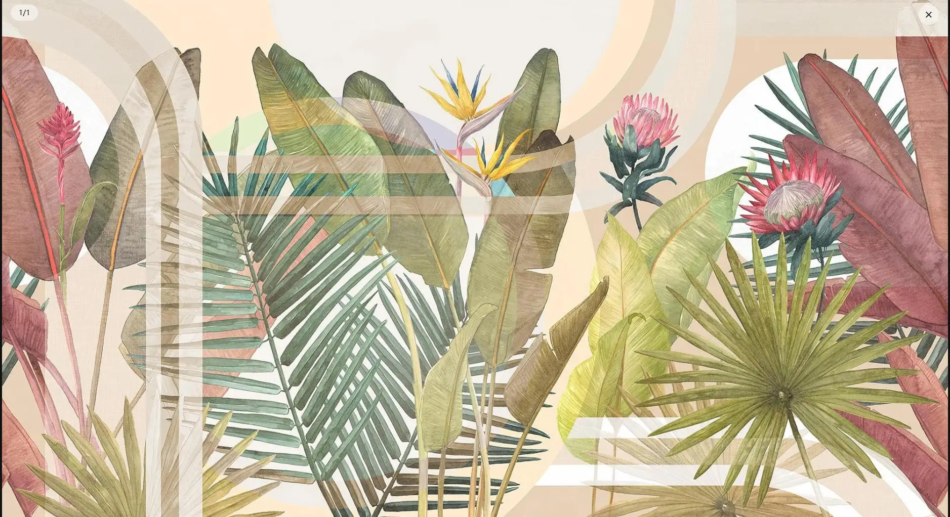 Customize any size wallpaper Hand-painted rainforest floral canvas material mural living room background decoration 3d wallpaper