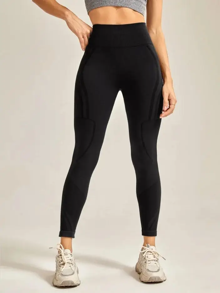 Seamless High Waist Push up Yoga Pants Sport Leggings for Women Autumn 2024 Season Other Material 100% Ladies Base Layer Pants