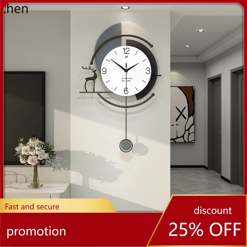 YFY Modern Minimalist Wall Clock for Living Room Home Decoration Artistic Clock with a High-end Feel,   Silent Wall Watch