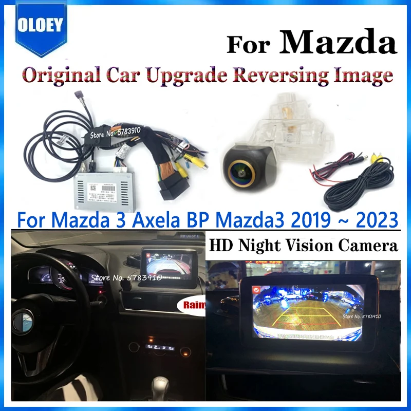 HD Front Rear View Backup Camera For Mazda 3 Axela BP Mazda3 2019 ~ 2023 Original Screen / Plug & Play No Coding Reverse Camera