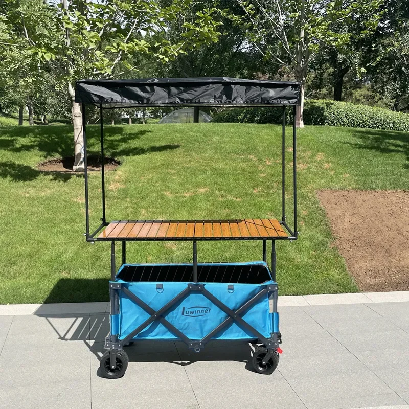 Multifunctional Large Capacity Foldable Lift Snack Truck Stall Mobile Camper Dining Car for Street Food Vendor Internet