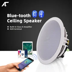 Ceiling Speaker 6inch Built-in Class-D Amplifier Full Range Bluetooth Wall Loudspeaker for Smart Home Theater Sound System Music