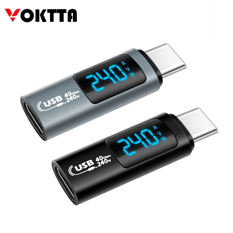 

DC 0-36V USB4.0 LED Digital Voltmeter Voltage Tester Power Meter For PD240W Fast Charging Adapter Real-time Volt Power Display