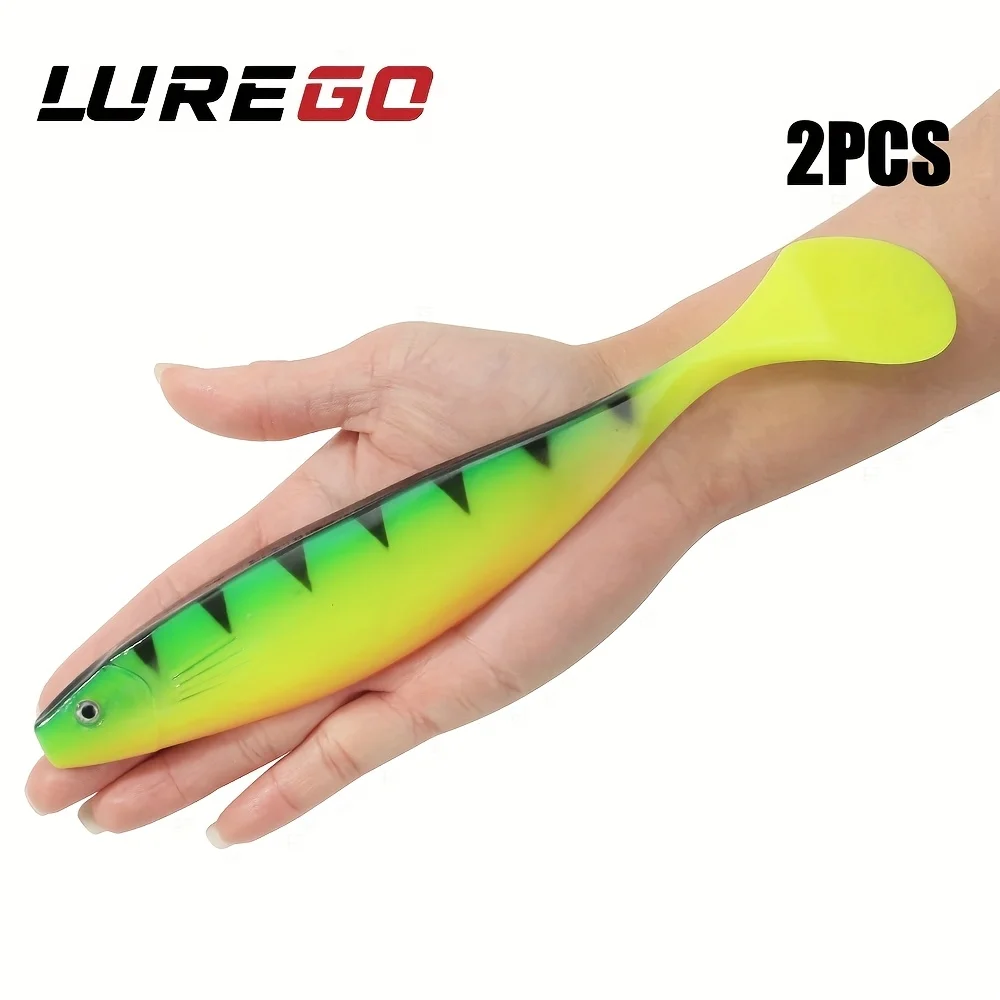 

2PCS Green-Yellow Spotted T Tail Sinking Lure 70g, Deep Sea Saltwater Fishing Bait, Long Cast for Grouper & Sea Bream