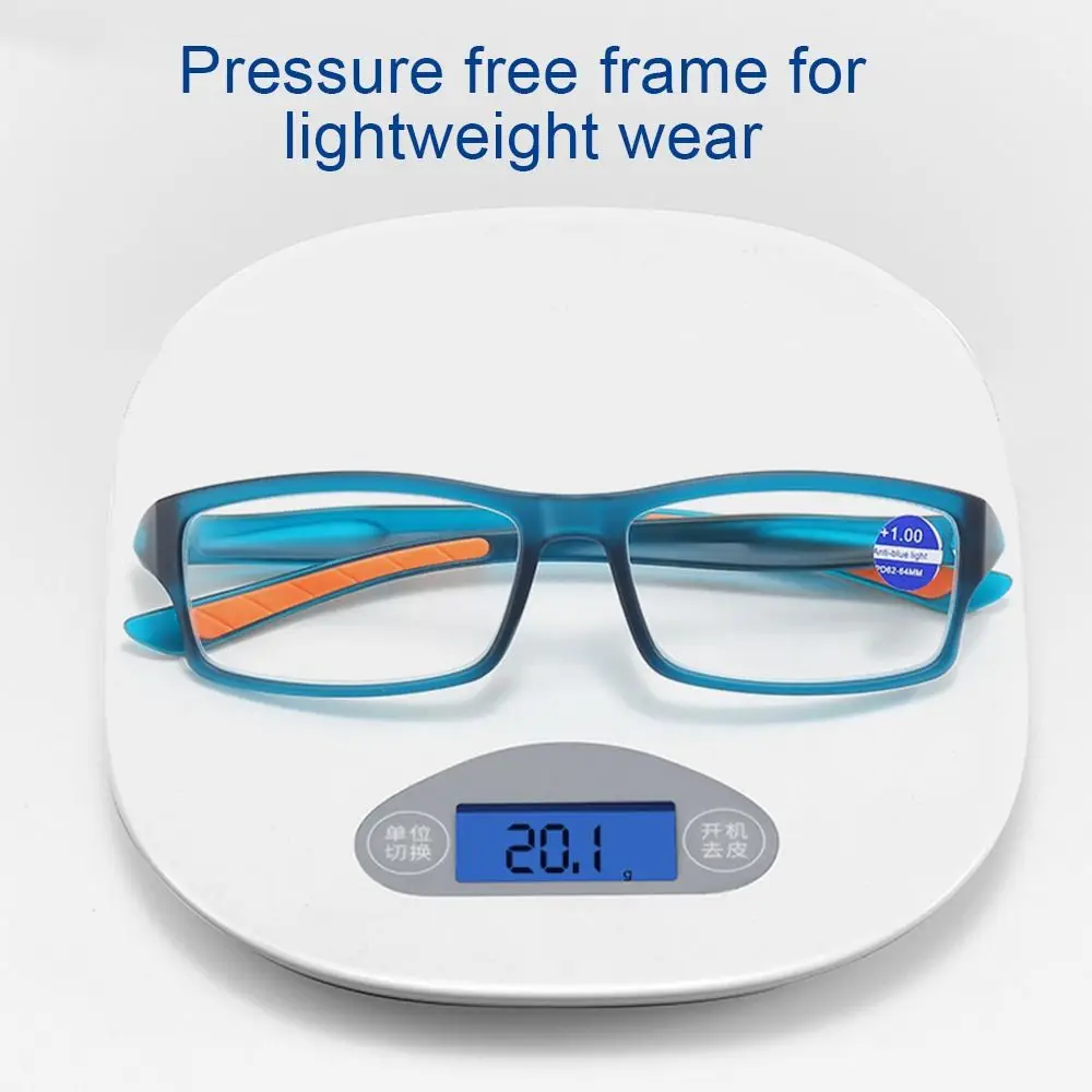 Blue Ray Blocking Anti-Blue Light Reading Glasses Ultralight Eye Protection Hyperopia Glasses Sports PC Square Eyeglasses