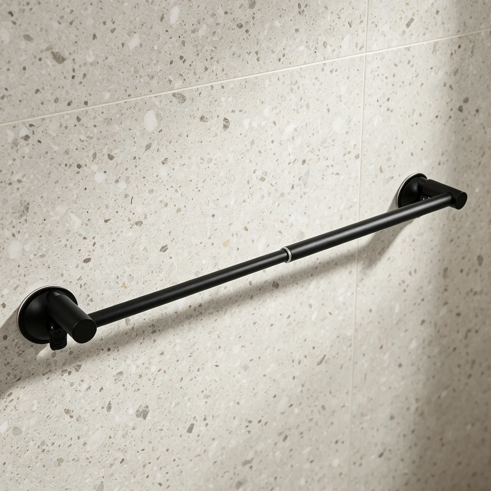 Adjustable Suction Cup Stainless Steel Towel Rack Bathroom Telescopic Self Adhesive Shower Door Tile Wall Mount Sticky Bath