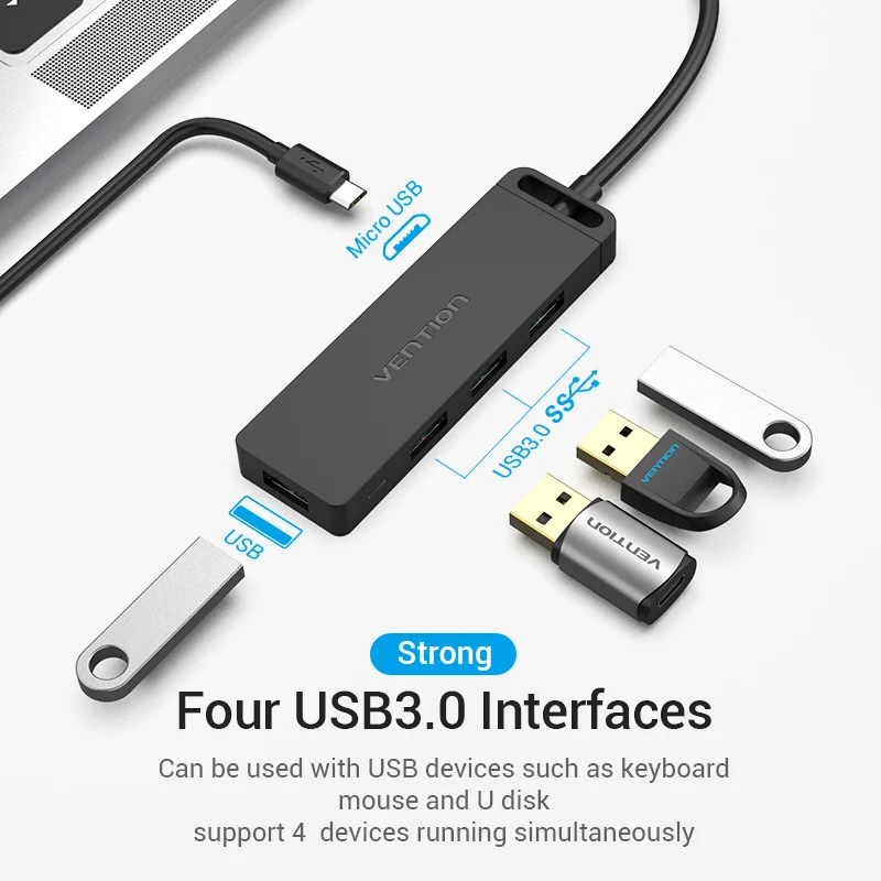 Vention USB C HUB 3.1 Type C to USB 3.0 Adapter Multi USB with Micro USB Charging Port for Xiaomi MacBook Huawei OTG Type C HUB