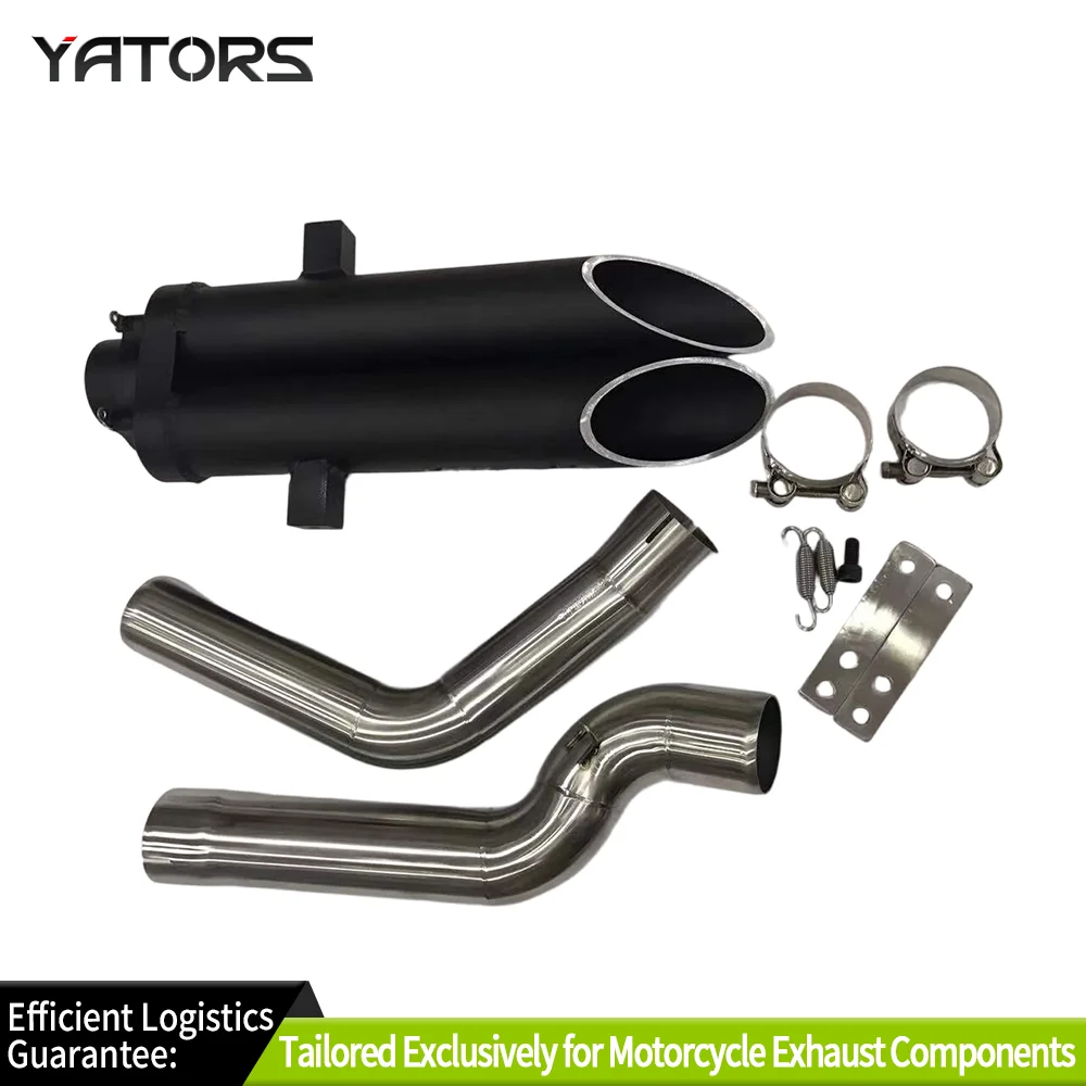 

For Honda CBR1000RR 2004-2007 05 Exhaust System Black Muffler Tips Mid Link Pipe Exhausts Pipes
