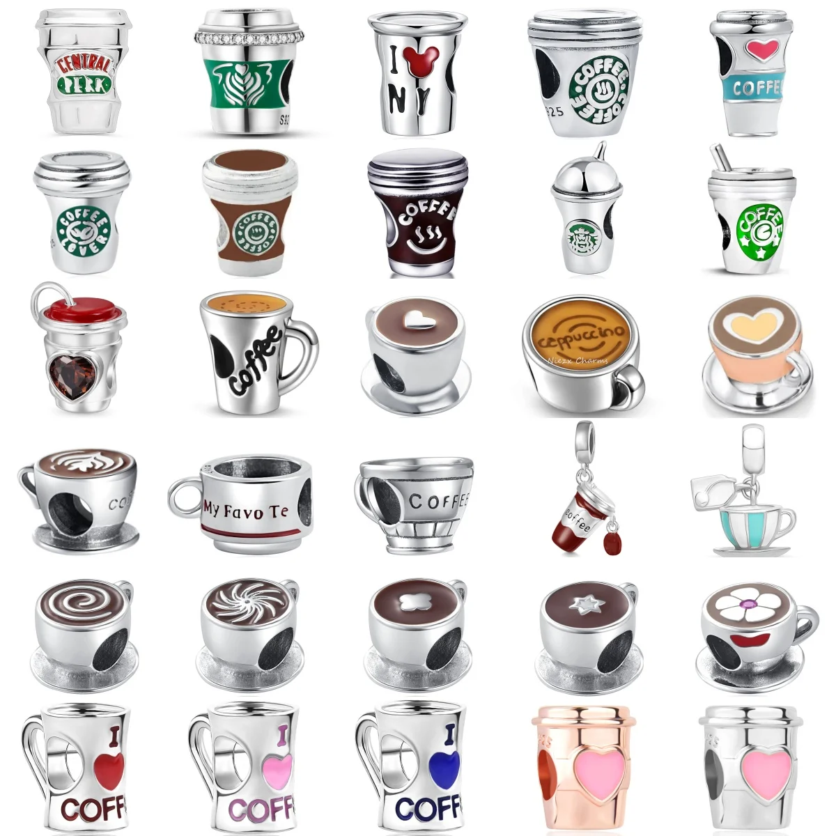 

Новые простые и модные подвесные бусины из стерлингового серебра 925 пробы с кофейной чашкой, подходят для оригинальных браслетов, женские ювелирные изделия своими руками, подарки