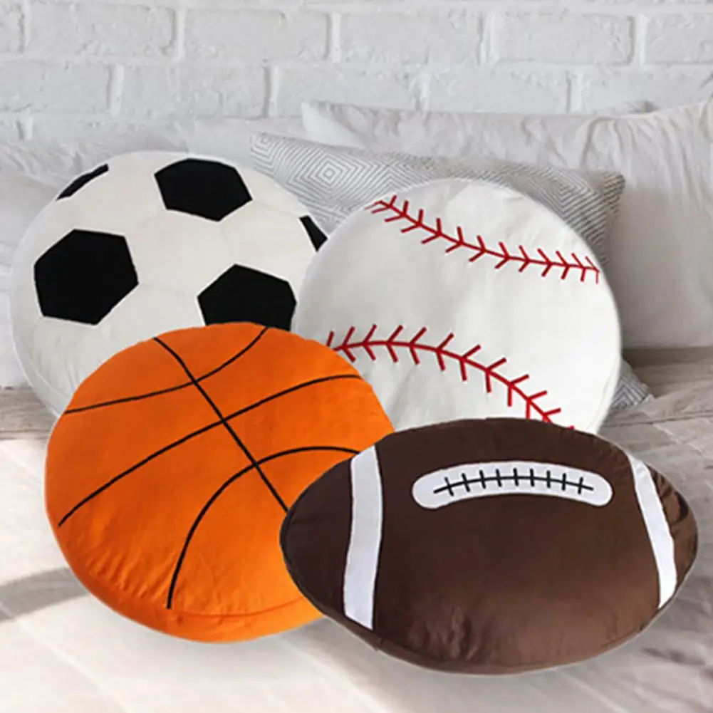 Wurf kissen ultra weiche flauschige Simulation Basketball Fußball Form Sofa kissen für Ballspiel Fan gefüllte Kissen Plüsch kissen