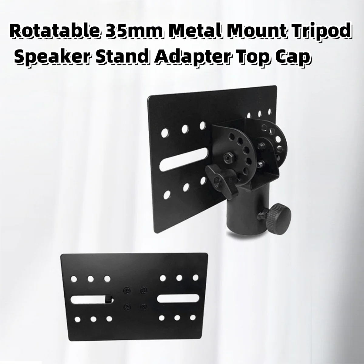 Miwayer 35mm Rotatable Metal DJ Speaker Stand Adapter Top Cap /90° Angle Adjustable  Tripod Pole Mount Adapter for Stage/Event view 3