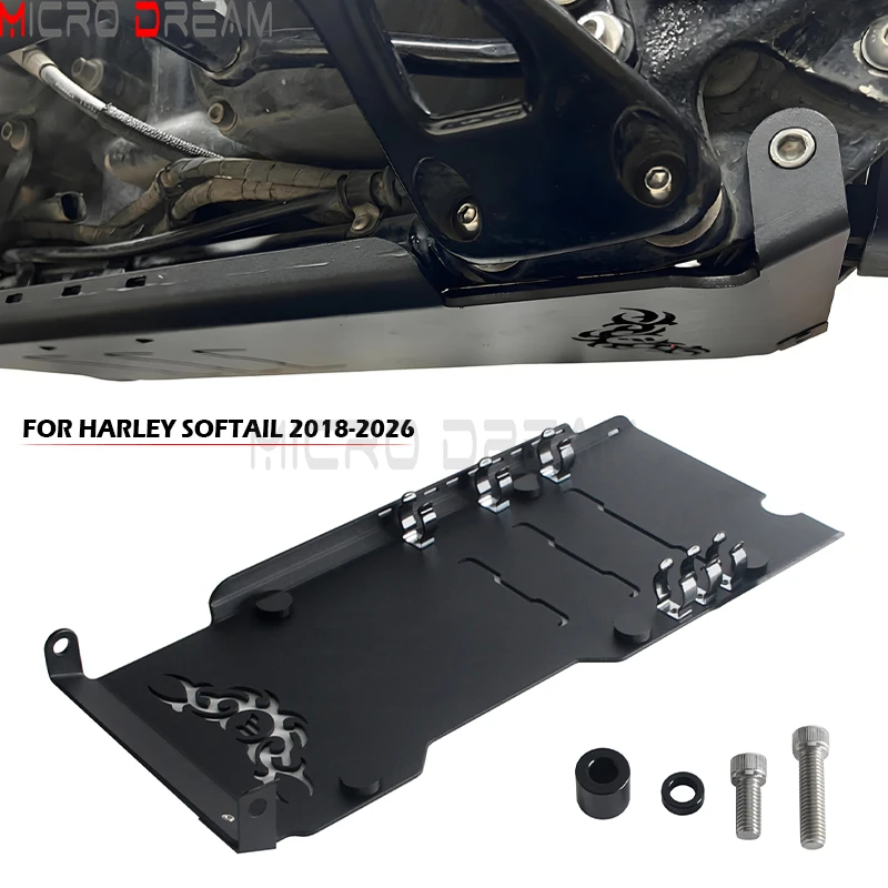 For Harley Softail FXBRS FLFBS FXFBS FLHCS FXLRS FXBBS 2018-2026 Motorcycle Lower Engine Base Chassis Guard Skid Plate Protector