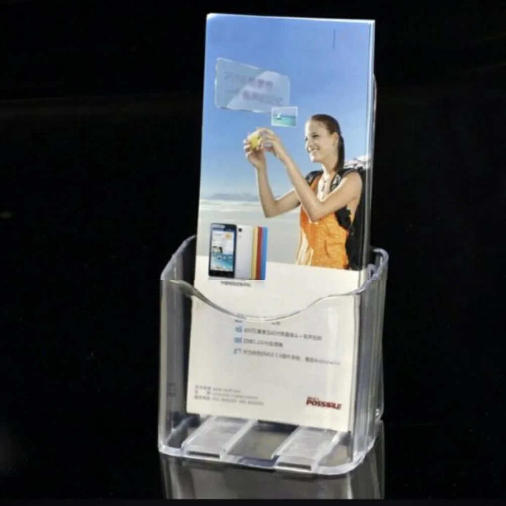 

2 шт. прозрачных акриловых подставок для демонстрации формата А4, трехсекционные, для листовок, меню, брошюр, для дома и бизнеса, декоративные