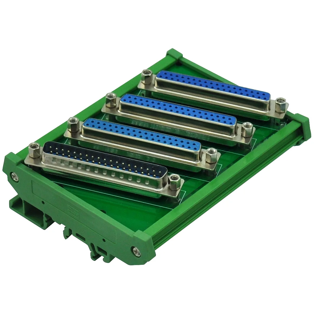 ELECTRONICS-SALON DIN Rail Mount DB37 1 Male 3 Female Buss Board, DB-37 Busboard, D-Sub Bus Board Module.