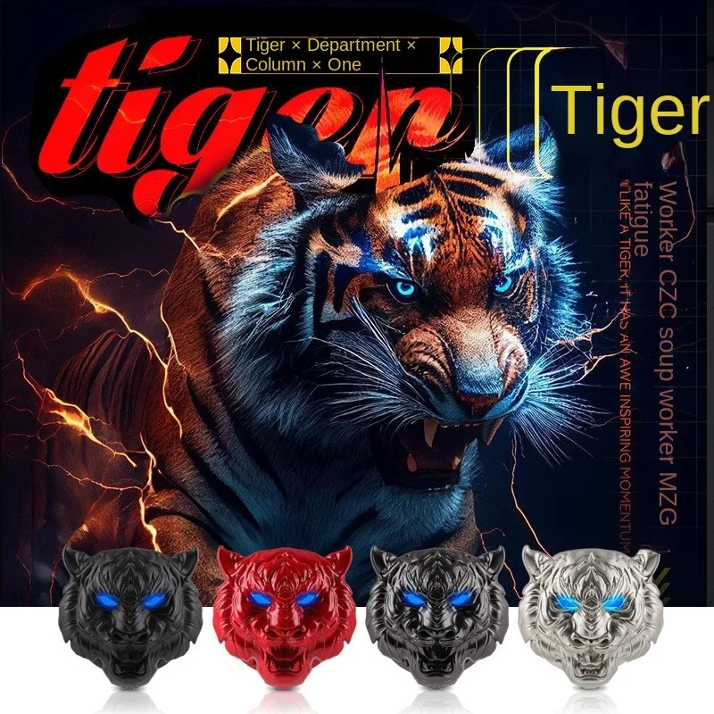 

Car Interior Starter Decoration Tiger Head One-Button Starting Cover Modified Decoration Sticker Car Interior Ignition Device Bu