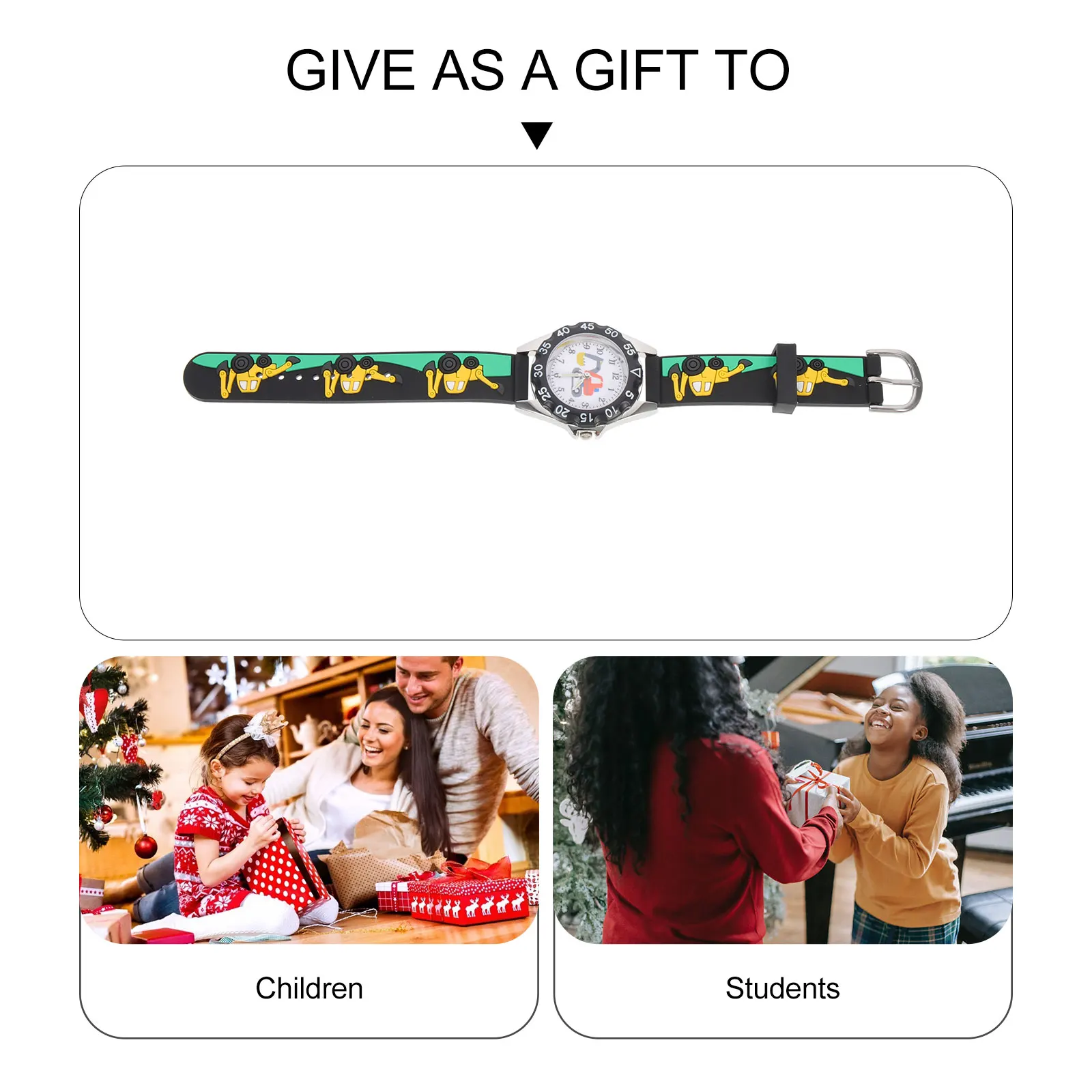 Детские кварцевые часы с 3D мультяшным рисунком