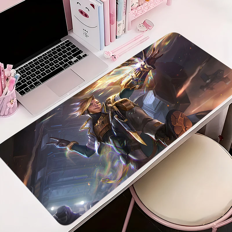 

Mouse Pad Office PC Accessories Keyboard Mat Anime Pattern Anti-slip Rubber Mousepad L-league Of Legends Ezreal Gamer Desk Mat