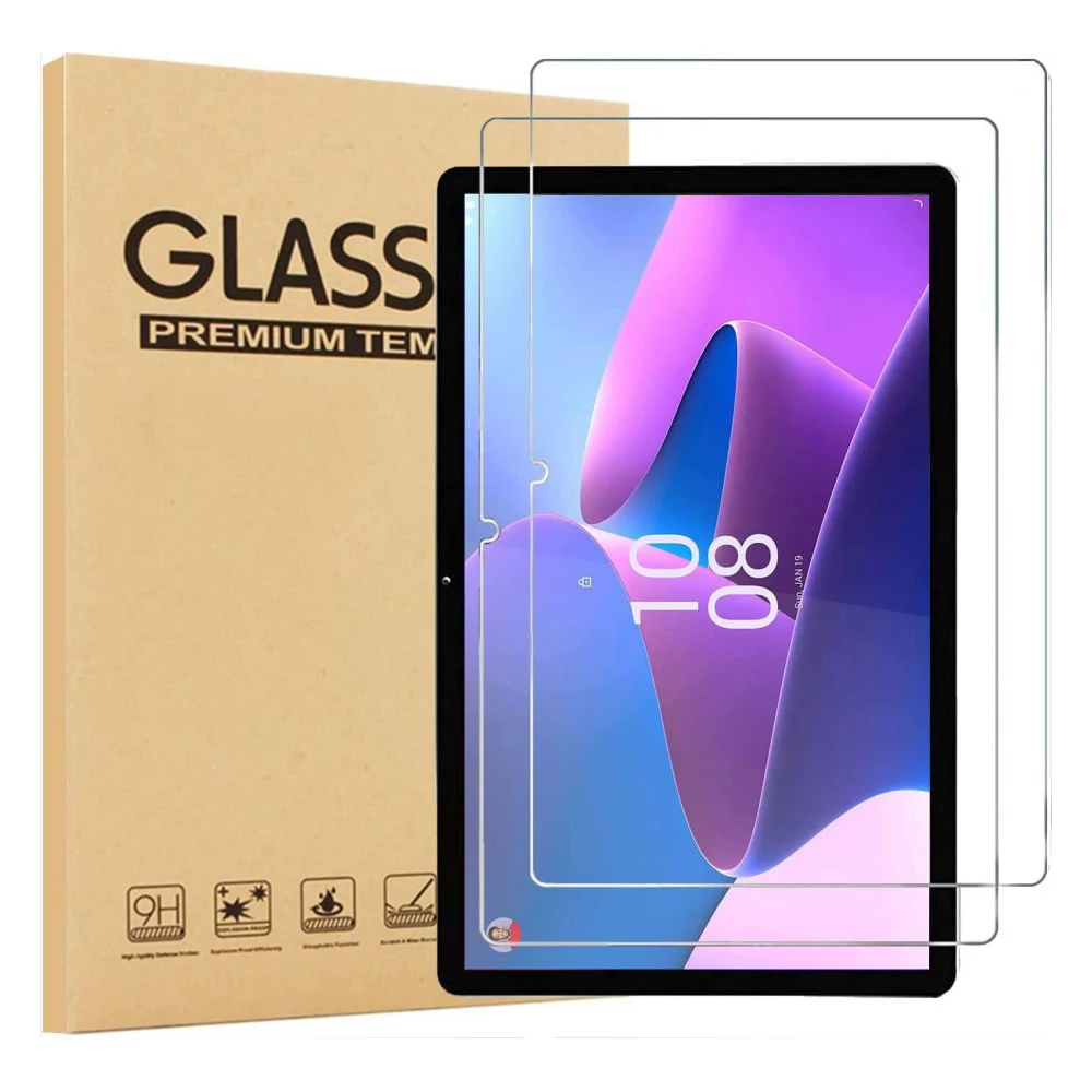2pcs Tempered Glass For Lenovo Tab M10 Plus 3rd Gen 10.6'' 2022 TB128FU TB125FU Clear Anti Scratch Screen Protector Tablet Film