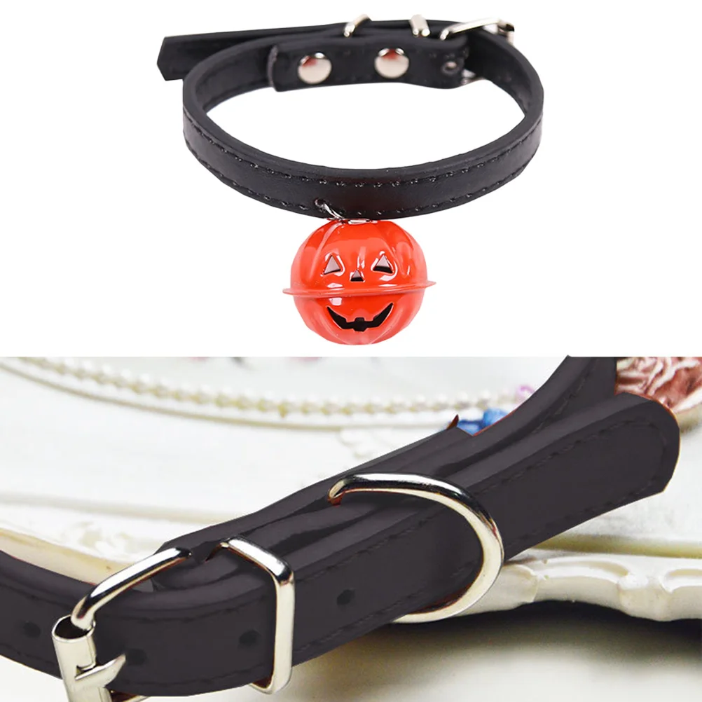 

Pumpkin Bell For Halloween Adjustable Pet Collar Dog Cat Neck Collar Small Medium Pets Puppy Kitten Accessory