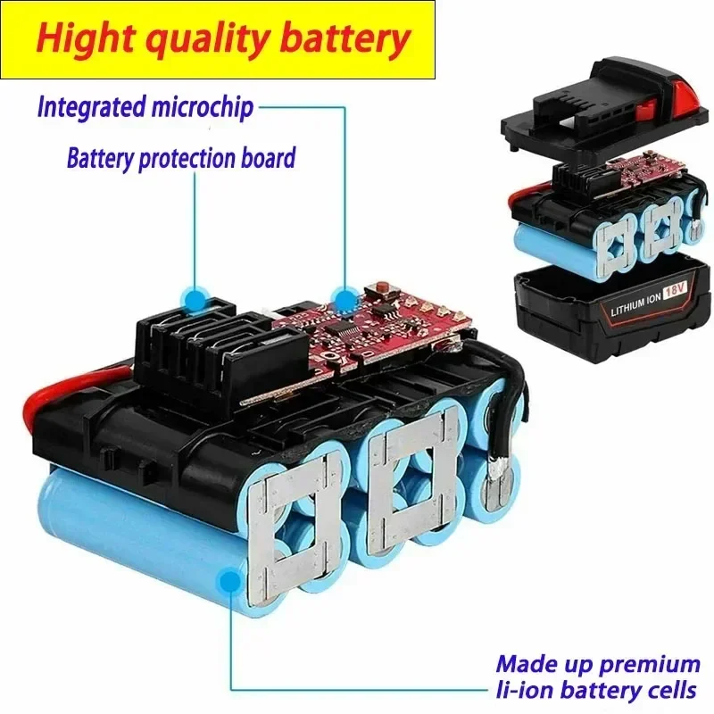 Original 18V 18650 lithium-ion rechargeable battery suitable for Milwaukee M18 power tools 48-11-1815 48-11-1850 48-11-1860 Z50