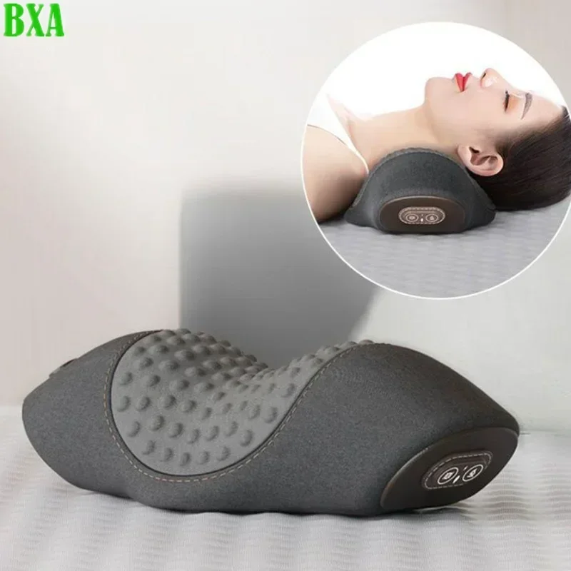 Electric Massage Pillow Hot Compress Vibration Cervical Spine Massage Neck Traction Relaxation Sleep Memory Foam Pillow Spinal S