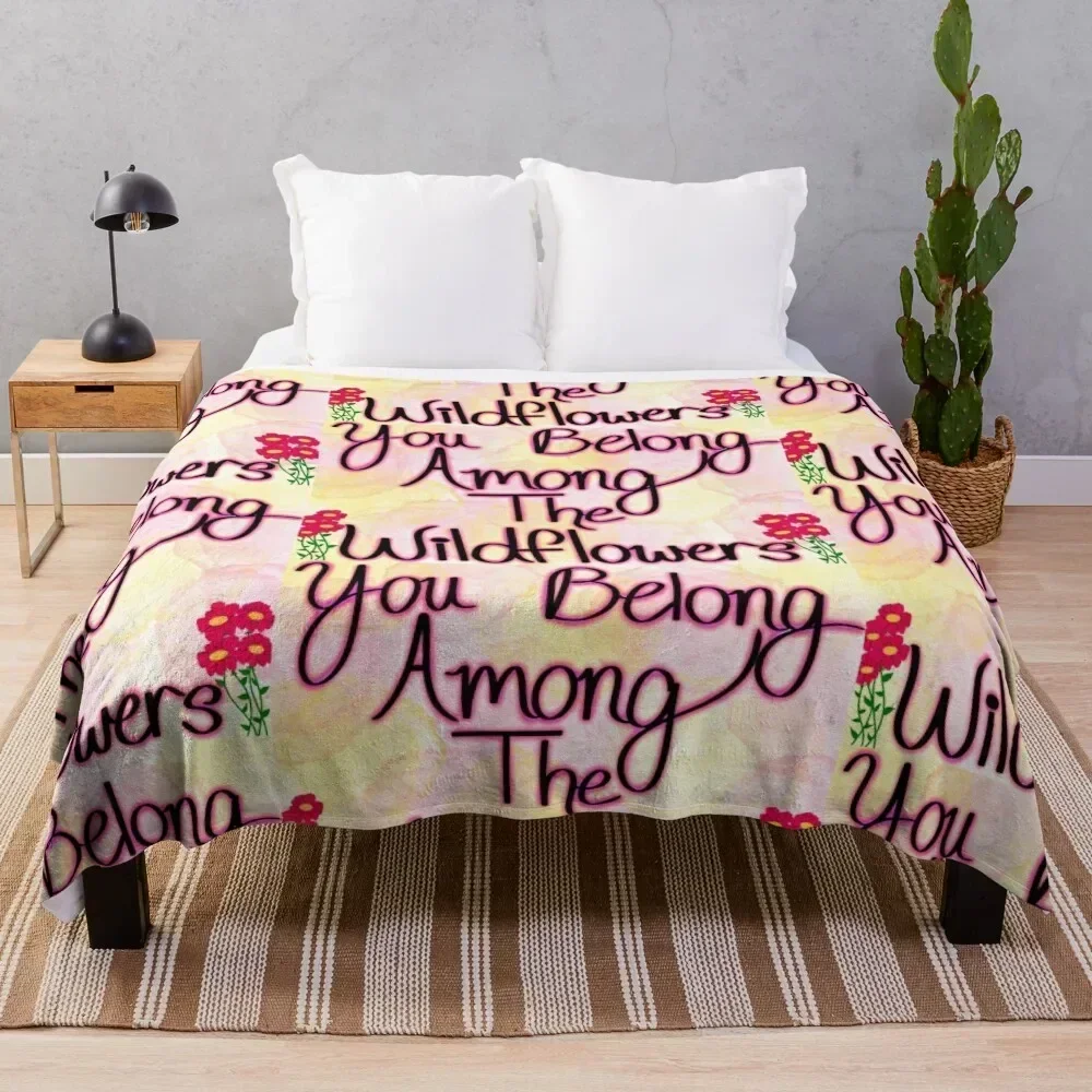 Wildflowers Throw Blanket Soft Big Soft Plaid manga Loose Blankets