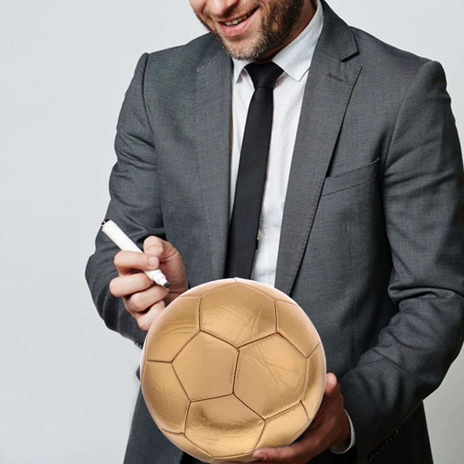 

DIY Signature Soccer Ball Wear-Resistant PVC Football for Kids Adults Training Matches Collecting Small