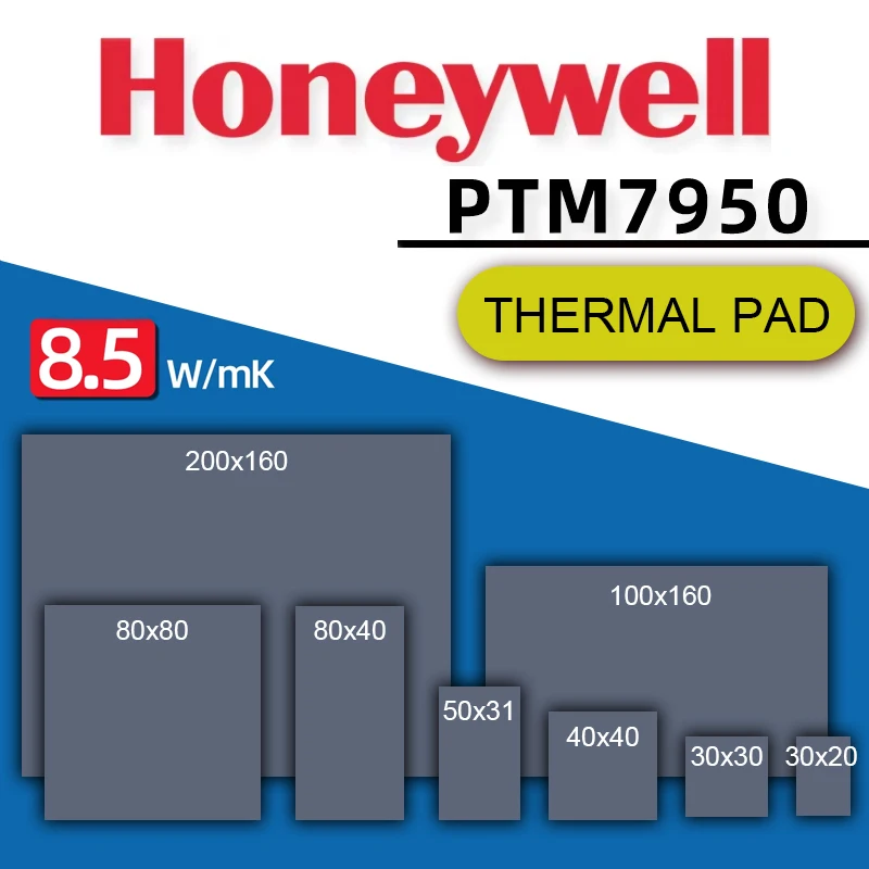 Honeywell PTM7950 8.5W/mk Conductive Phase Change Silicone Thermal Pad Sheet Laptop Grease CPU Thermal Paste Cooling Pad