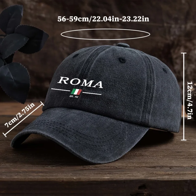 Stylish Roman Alphabet Flag Print Baseball Cap - Versatile Men's Outdoor Hat