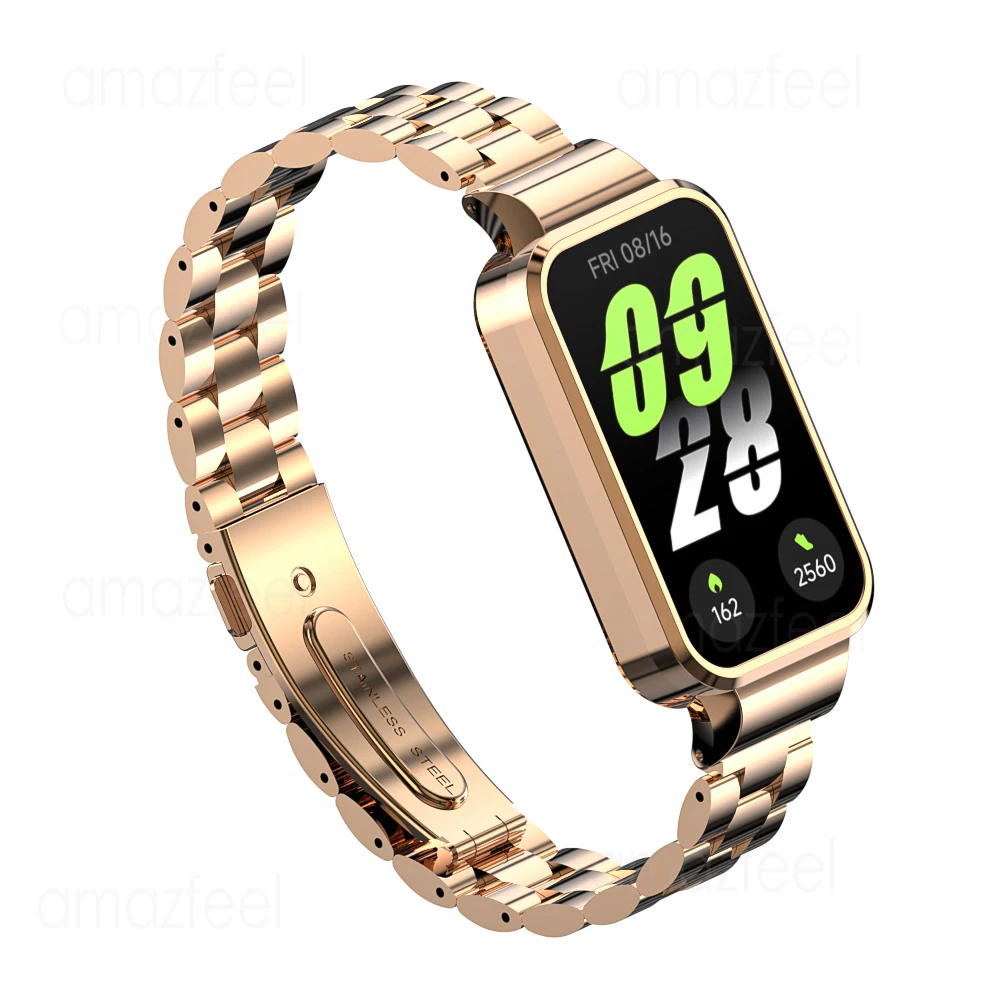 สําหรับ Redmi Smart Band 3 สแตนเลสสตีลสําหรับ Xiaomi Smart Band 9Active สายคล้องโลหะสําหรับ redmi band 3 ฝาครอบ