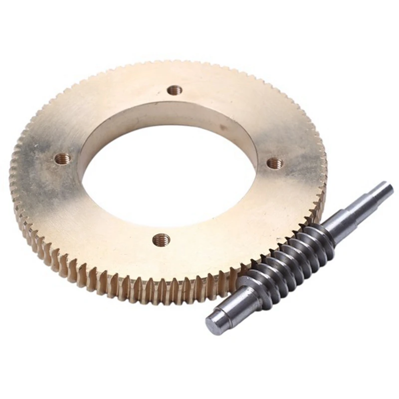 Stainless Steel Worm Tin Bronze Worm Gear Wear 1:90 Reduction Ratio Large Reduction Ratio