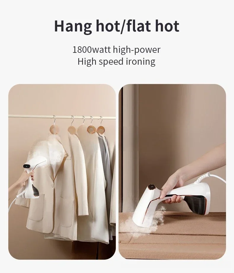 TINSOL Handdampfbügeleisen 1800W 3-Stufen-Einstellung Schnellaufheizendes Dampfbügeleisen Tragbar Geeignet für Zuhause und Reisen – Detail 10