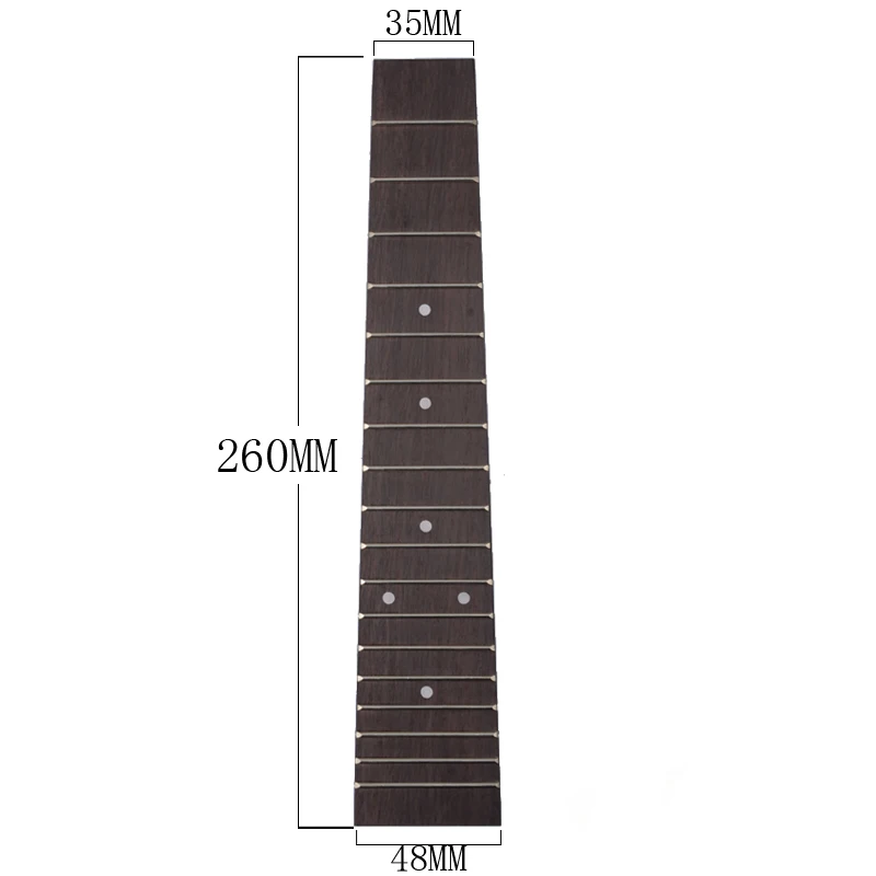 24 Concert Ukulele Fingerboard for Ukulele with 4MM Dot 18 Fret Rosewood UK Guitar Fretboard Replacement