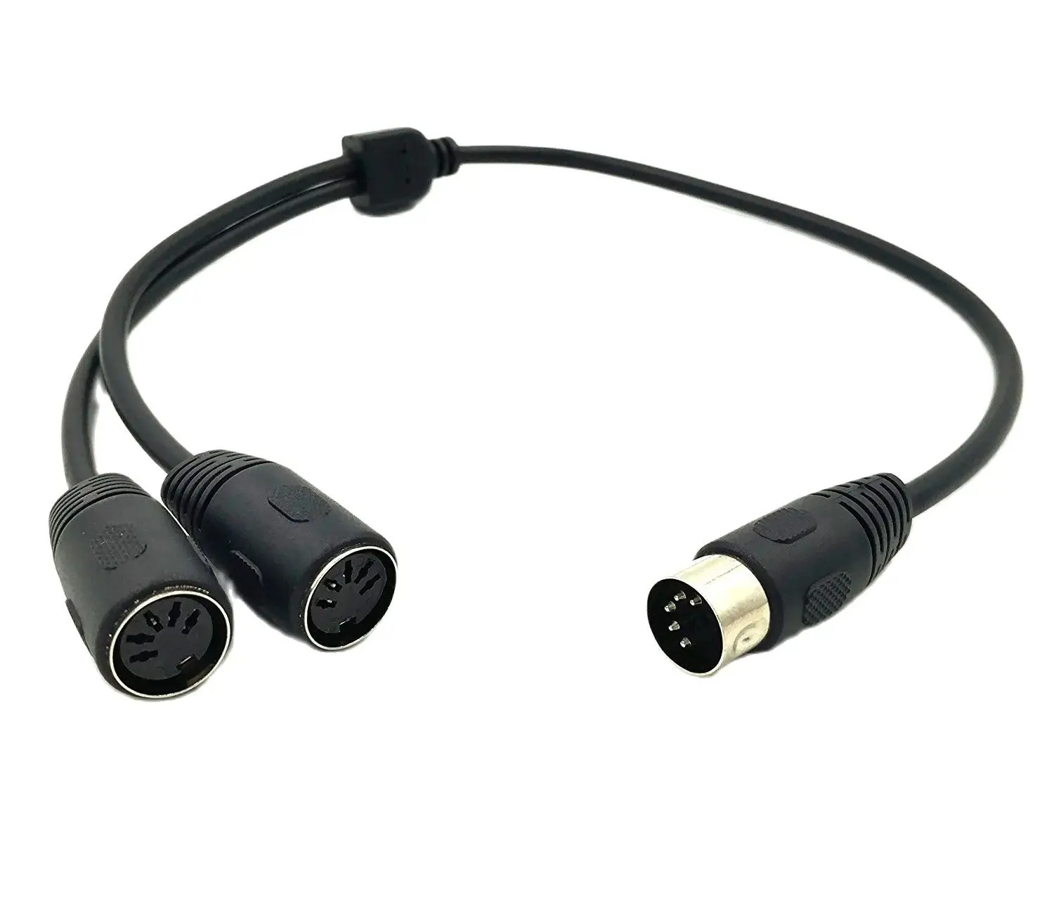 MIDI DIN 5Pin Splitter Y Adapter MIDI 5 Pin Male to Dual 2 X DIN-5 Female Extension Audio MIDI Keyboard Synthesizer Electric