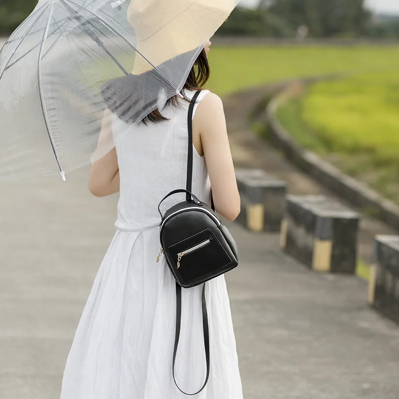 Mini zaino da donna di moda zaini piccoli in velluto a coste tinta unita zaini da viaggio per studenti Casual semplici