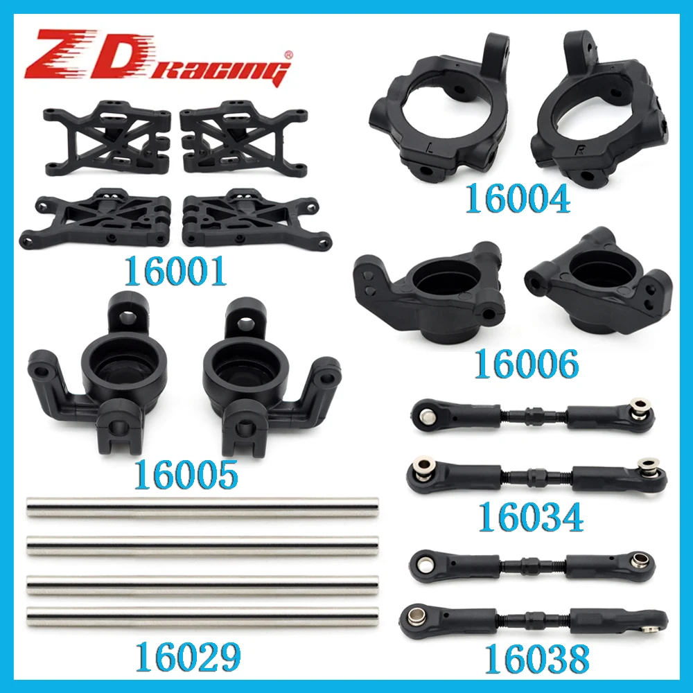 ZD Racing Nylon Braço oscilante inferior Copo de direção Eixo traseiro Assento Braço oscilante Pin Tie-Rod para 1/16 MT16 1/12 BX-12 RC Modelo de carro elétrico