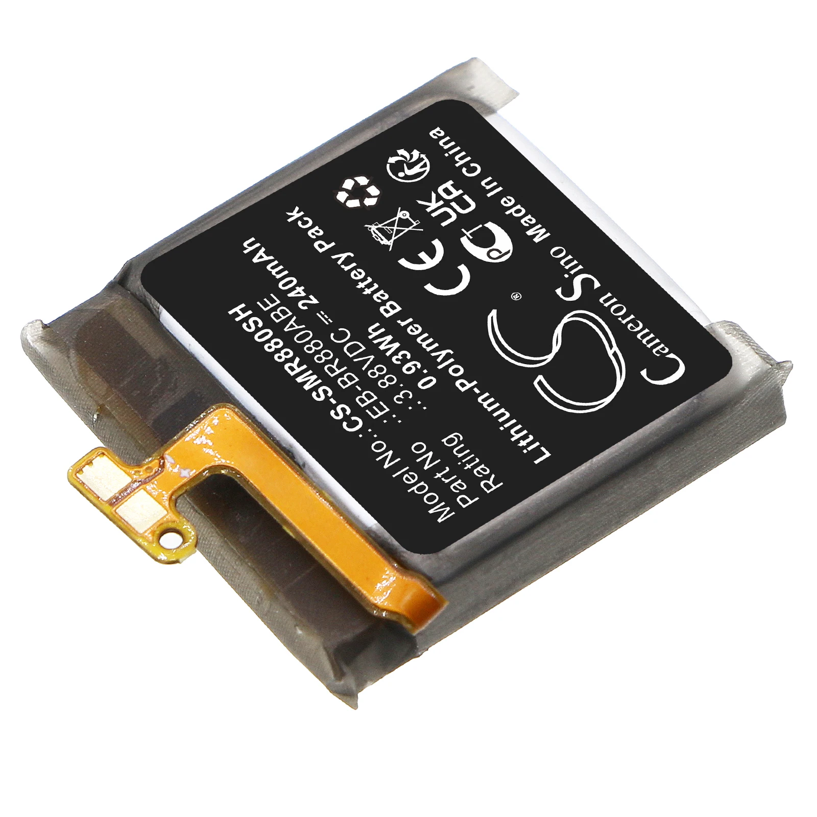 3.88V 240mAh Smartwatch Battery EB-BR880ABE for Samsung Galaxy Watch 4 40mm, SM-R880 SM-R880N SM-R885 SM-R885U SM-R865U