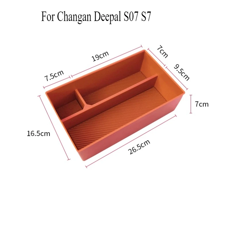 

For Changan Deepal S07 S7 Center Console Organizer Tray - Anti-Slip Silicone Insert Liners for Armrest Storage Box Cup Holder