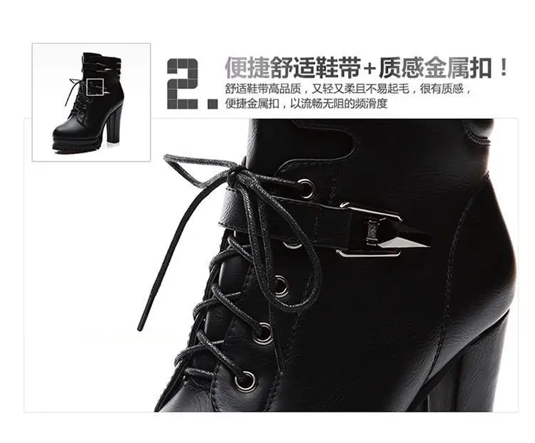 2022 new Ankle Boots Women Platform High Heels Female Side zipper Short Boot Casual Ladies velvet warm Rhinestone Botas Mujer