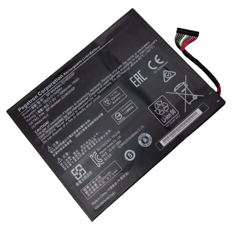 Bateria do Portátil para Getac Wacom Msp16 Tablet pc 0b23011n0rv 4630sp 7.6v 70wh 9260mah Novo