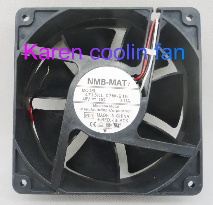 

Новый оригинальный охлаждающий вентилятор NMB 12 см 4715KL-07W-B19 12038 48 В 0,11 А