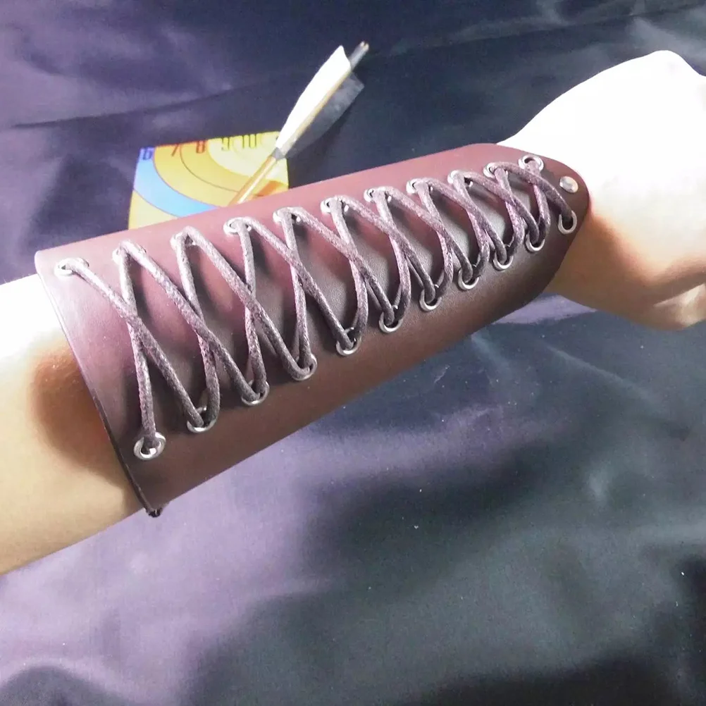 

Archery Arm Guard Adjustable String Ties Sturdy Comfortable Wearable Protective Shooting Bow Hand Safe