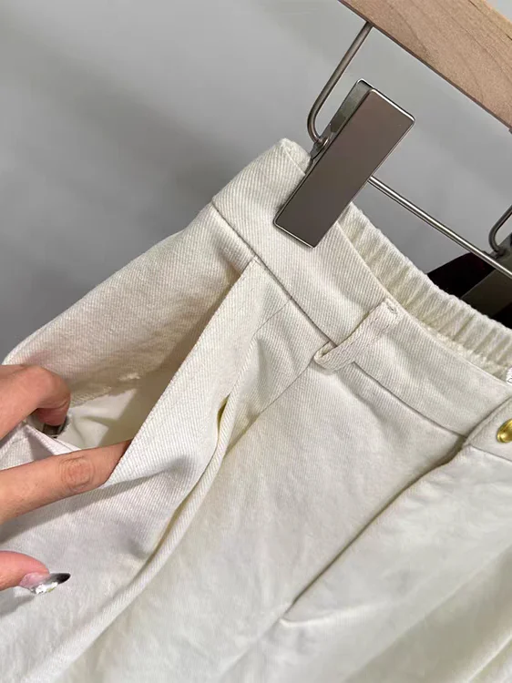 Pantaloni Harlan a vita alta Pantaloni casual a gamba larga da donna Vestibilità ampia Comodo taglio dritto in cotone da indossare tutti i giorni
