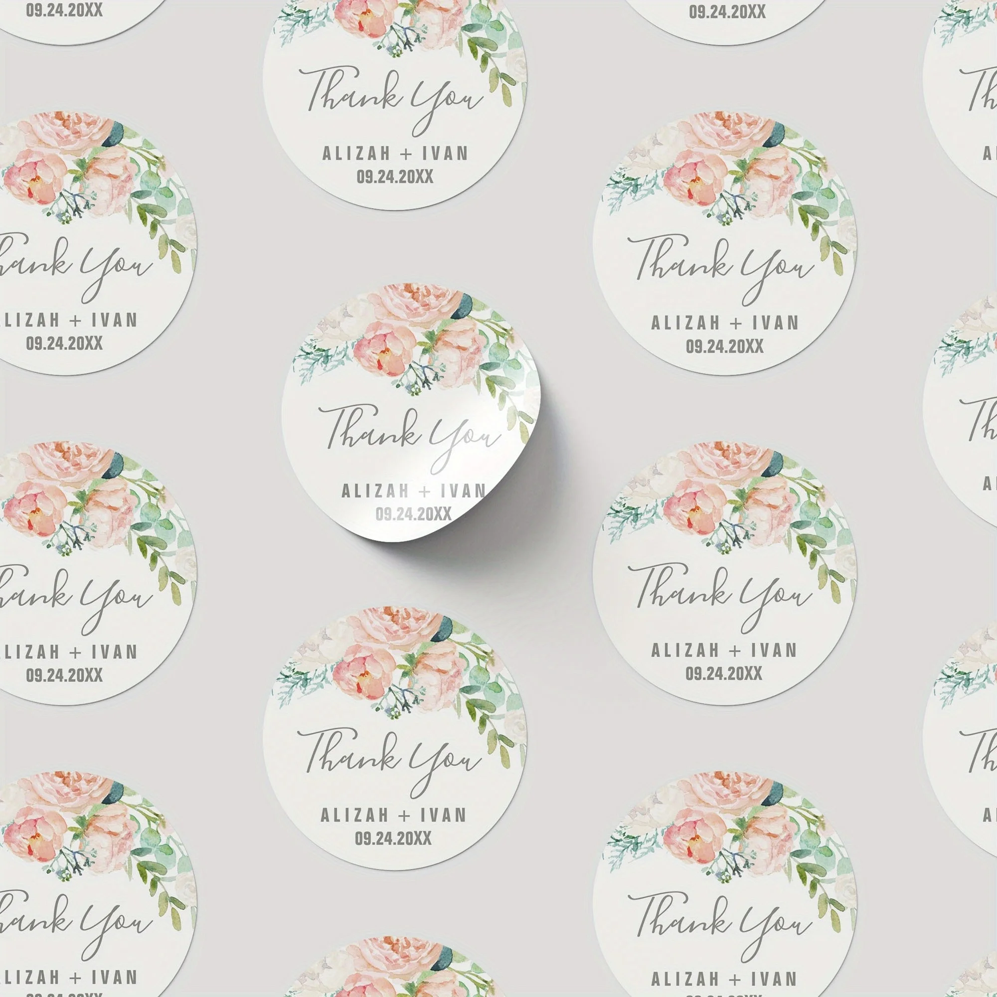 

200Pcs Small Batch Custom Thank You Stickers Elegant Paper Gift Labels For Birthday Wedding Anniversary Baby Shower Party Favors