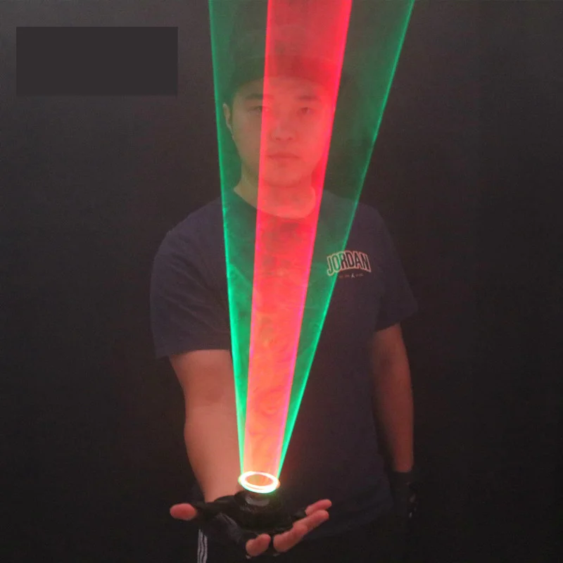 Red Green Laser Gloves Party Handheld Whirlwind Auto Rotating Multicolour Vortex Nightclub Performance Props Rave Outfits Tron