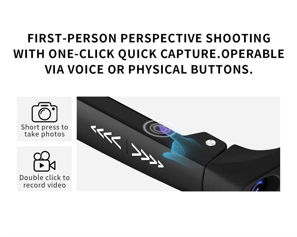 NEW CY03 Smart Glasses 800W HD Camera Intelligent AI Large Model Audio&Video Online Audio Call Translation Smart Touch Glasses