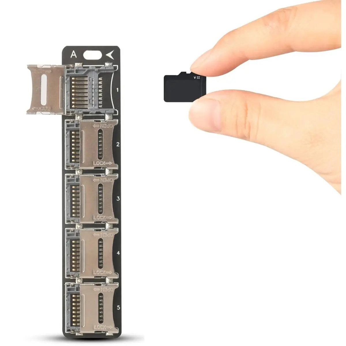 DT89 NEW 10-Slot TF Memory Card Storage Case, Portable and Compact, for Micro-SDHC Micro-SDXC Card Storage