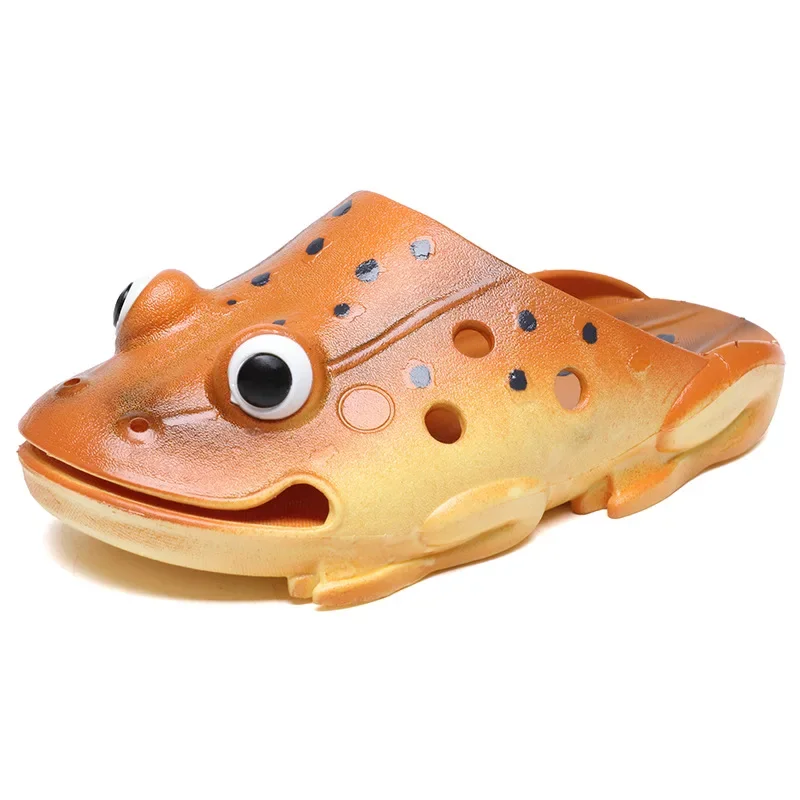 Funny Frogs Slippers Summer Beach Shoes Parent-child Casual Recreational Slippers Slides Sandals Flip Flops Pantuflas De Mujer